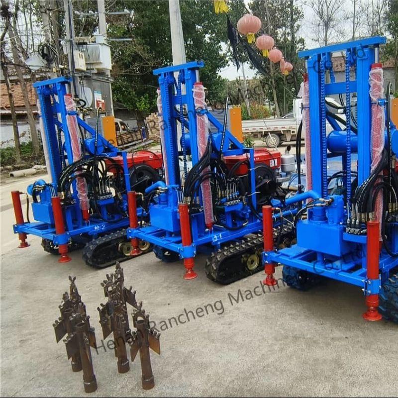 Xi lanh khoan thủy lực nhỏ, độ sâu 160m, máy khoan giếng nước gắn bánh xích