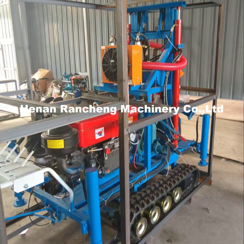 Xi lanh khoan thủy lực nhỏ, độ sâu 160m, máy khoan giếng nước gắn bánh xích