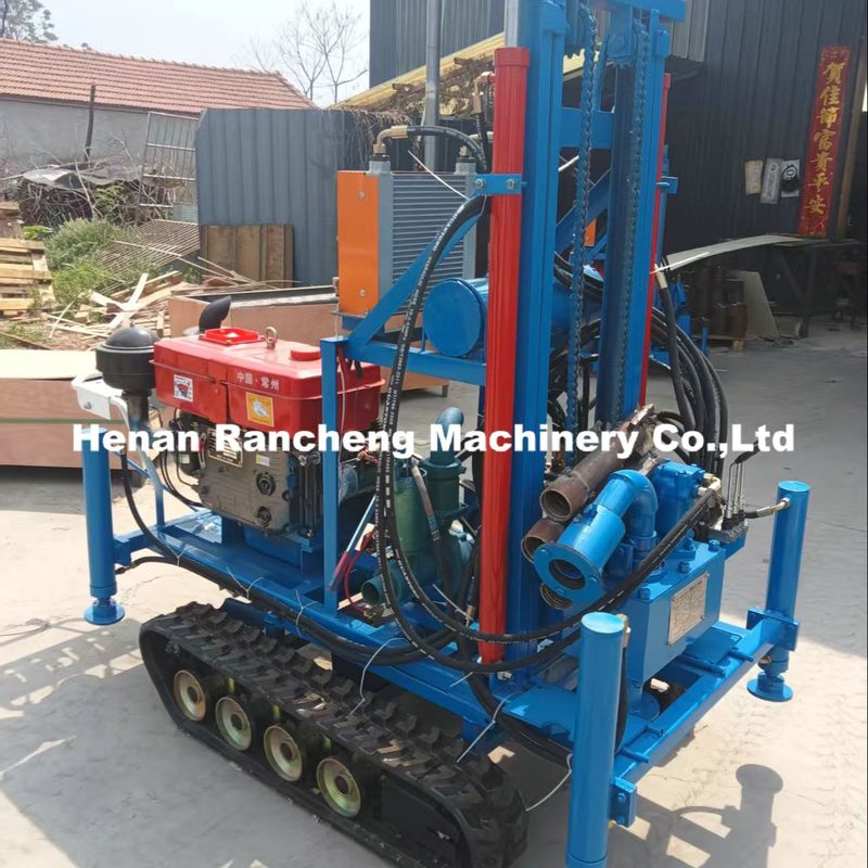 Xi lanh khoan thủy lực nhỏ, độ sâu 160m, máy khoan giếng nước gắn bánh xích