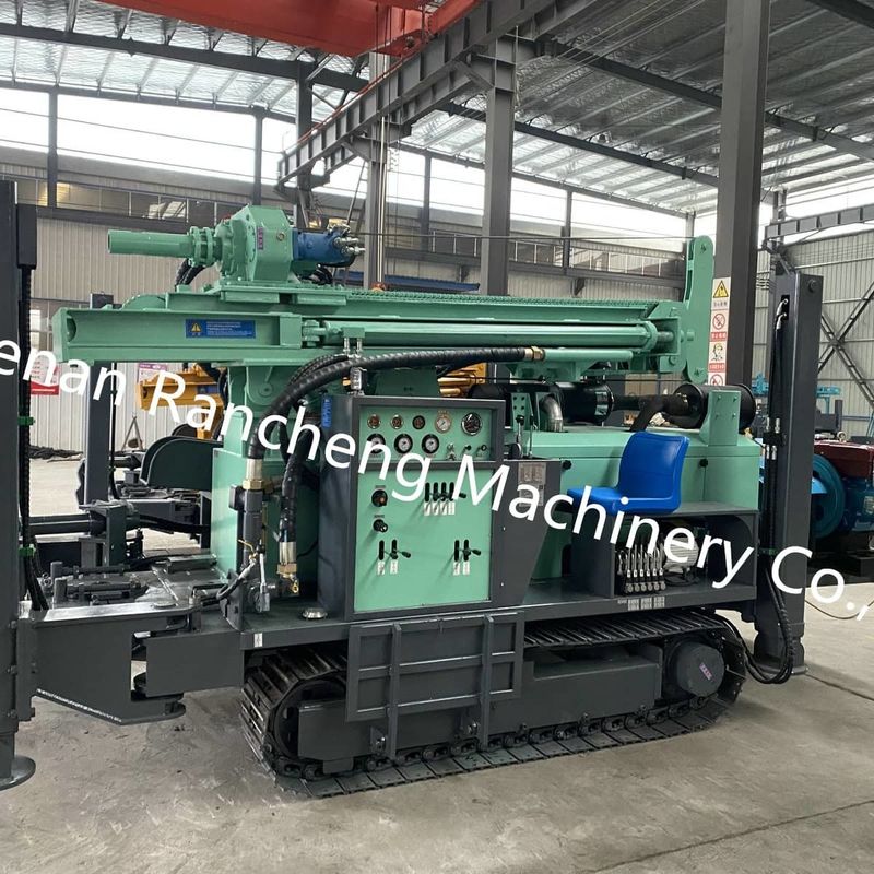 Giàn khoan DTH giếng nước sâu 350m vận hành thủy lực hoàn toàn