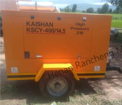 KSCY-400/14.5K 400cfm Diesel máy nén không khí vít di động với động cơ Cummins