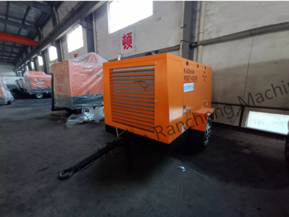 KSCY-400/14.5K 400cfm Diesel máy nén không khí vít di động với động cơ Cummins