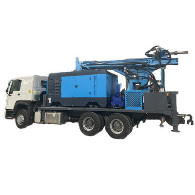 500m Depth Well Drilling Rig Xe tải nước 266HP Load Engine 40 - 130rpm Tốc độ quay