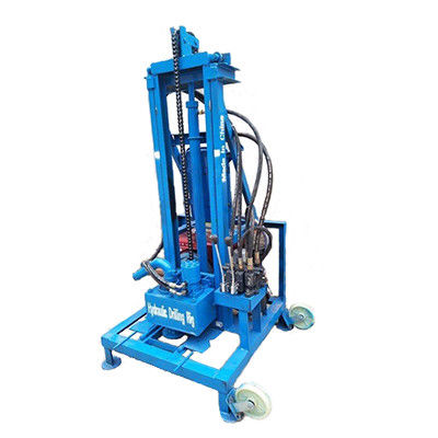 8HP động cơ diesel Máy khoan giếng nước di động 100m Độ sâu 260kg