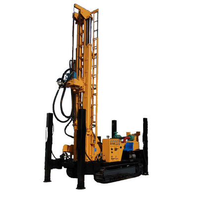 Máy khoan giếng nước 400m Độ sâu Thép Crawler gắn máy 92KW Yuchai Engine