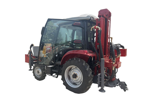 50HP 4X4 lái xe máy kéo với cabin 260m Depth khoan thủy lực máy khoan giếng nước / máy khoan giếng