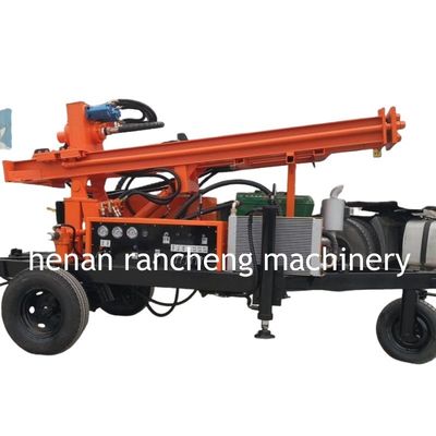 Máy khoan giếng nước 150m sâu gắn bánh xe với 32HP