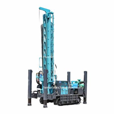 Độ sâu tối đa 300m đường kính 350mm Crawler gắn nước giếng khoan Rig máy