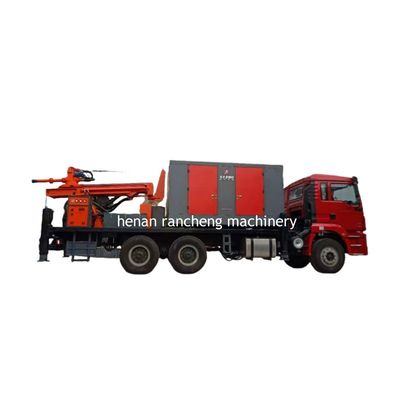 DTH Truck nước giếng khoan máy với máy nén không khí cho 200m