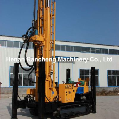 Giàn khoan bánh xích DTH khí nén độ sâu 400m cho máy khoan giếng nước, dẫn động bằng động cơ diesel
