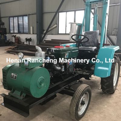 150m DTH Máy khoan giếng nước thủy lực Máy kéo khí bơm có thể mang theo Máy khoan