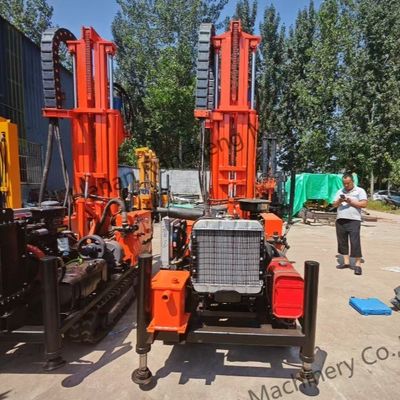 200m Dth bùn khoan trailer gắn nước giếng khoan giếng với 45kw diesel