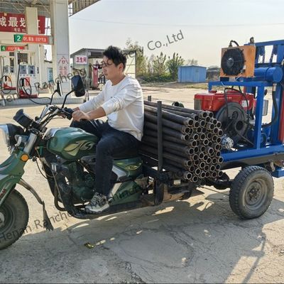 Máy khoan giếng nước nhỏ thủy lực di động ba bánh cho khoan khoan hiệu quả