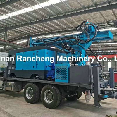 Máy khoan giếng nước gắn ba bánh thủy lực 1.7-3.5Mpa Áp lực gió