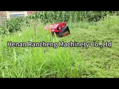 Crawler loại bốn bánh xe lai điều khiển từ xa máy cắt cỏ 8HP động cơ xăng